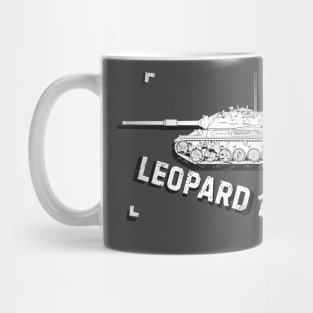 Leopard 1 side view shabby image Mug